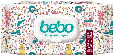 Șervețele umede Bebo - Ultra soft, 80 buc