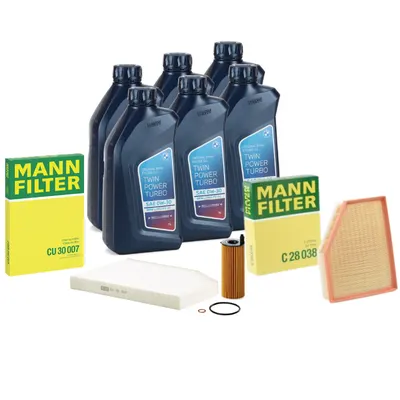 Pachet Revizie Ulei BMW + Filtre Mann pentru BMW X3 G01 xDrive30i, xDrive30e (PHEV); X4 G02 xDrive30i - tip motor B47, B48