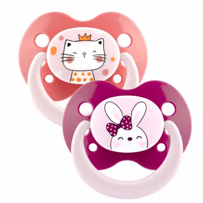 Suzete ortodontice din silicon,decorate, 18 luni+ , 28280, Baby Nova | 2 bucati