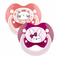 Suzete ortodontice din silicon,decorate, 18 luni+ , 28280, Baby Nova | 2 bucati