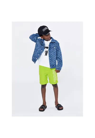 Pantaloni inot baieti - 301984726 - Poliester - Verde - Verde