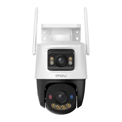Camera supraveghere WiFi cu lentila duala Full-Color Imou Cruiser Dual 2 IPC-S7XEP-10M0WED-0360B, 5 + 5 MP, 2x 3.6 mm, IR/ lumina alba 30 m, microfon si difuzor, auto smart tracking, sirena si avertizare luminoasa, slot card
