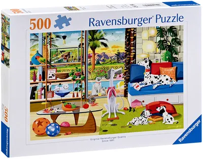 Puzzle Ravensburger din 500 de piese - Animalele de companie din Palm Springs