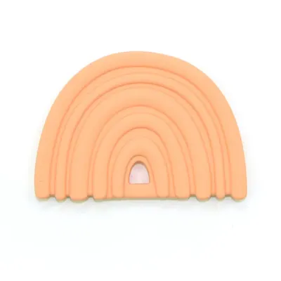 O.B Designs Rainbow Teether jucărie pentru dentiție Peach 3m+ 1 buc