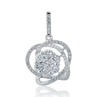 Pandantiv din aur alb cu diamante de 0.88ct