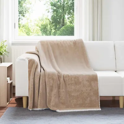 vidaXL Pătură Culoare Cămilă 150 x 200 cm 1.64 kg Molton