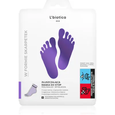 L’biotica Masks sosete exfoliante pentru hidratarea picioarelor 1 pereche