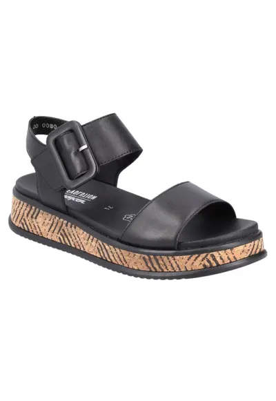 Sandale casual - dama - REVOLUTION - W0800-00 negru - piele ecologica - Negru