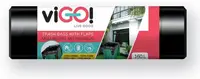 Saci de gunoi viGO! - LD, 160 l, 10 bucăți, închidere Wavetop, negri
