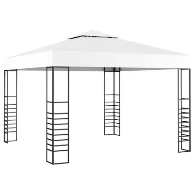 vidaXL Foișor de grădină, alb, 3 x 3 m