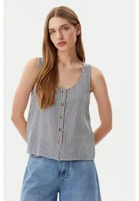 Tricou dama - 304951671 - Viscoza - Albastru - Albastru