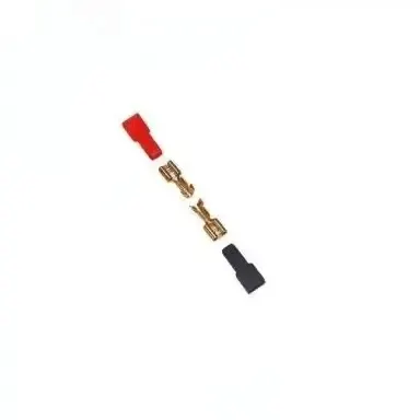 Set papuci electrici izolati mama 4.8x0.5mm 2buc rosu si negru GBC 18.3809.20-2