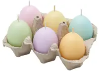 Set de lumânări LCA - Ouă de Paște, Pastel Mix, 6 bucăți
