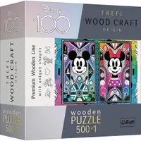 Puzzle din lemn Trefl din 500+1 piese - Mickey și Minnie Mouse