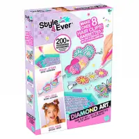Set de creat 8 agrafe de par, Style 4 Ever, Diamond Art