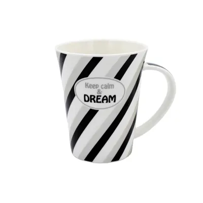 Cană din porțelan personalizată cu mesaj "Keep calm and DREAM"