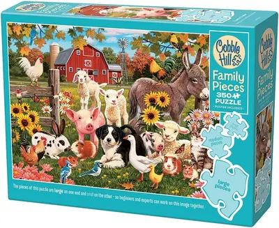 Puzzle Cobble Hill din 350 de piese XXL - Ferma de familie