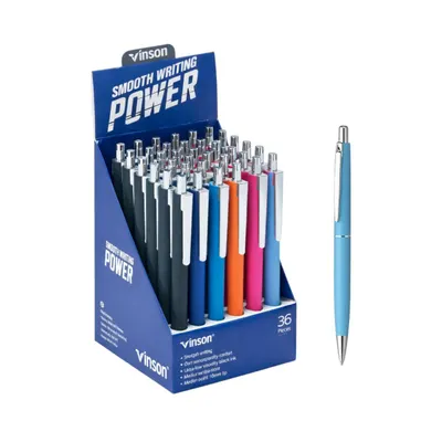 Pixuri Vinson 36/set, cu Mecanism cu Buton, Diferite Culori