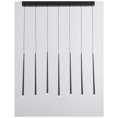 Lampa suspendata GIONO Nisipiu Negru Aluminiu & Acrylic LED 7x3 Wat 230 Volt 1280Lm 3000K IP20