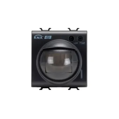Sensitive Ir Movement Detector With Twilight Sensor - Knx - 2 Module - Black - Cproiector Horus