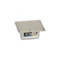 Doza pardoseala tip POP-UP - 3 module - brushed stainless steel finish