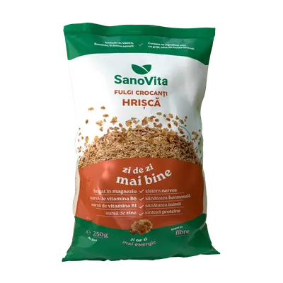 Fulgi crocanti de hrisca, 250g, SanoVita
