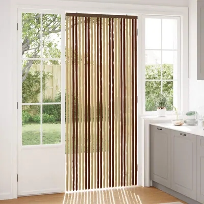 vidaXL Perdea pentru insecte din chenille Maro și Bej 100 x 230 cm