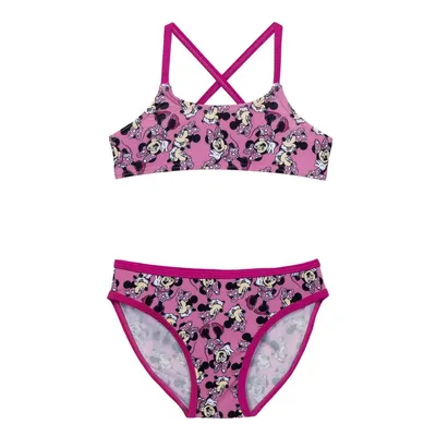 Costum baie 2 piese Minnie roz
