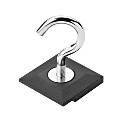 3-phase Heavy-duty hook black Metall; max. load 5kg