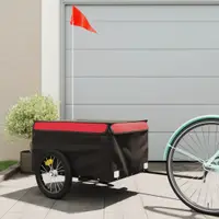 Gossi remorca pentru biciclete, negru si rosu, 45 kg, fier