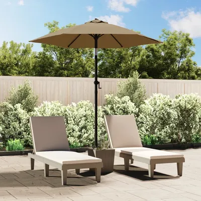 Gossi umbrela de soare, gri taupe, 200 x 224 cm, aluminiu