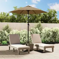 Gossi umbrela de soare, gri taupe, 200 x 224 cm, aluminiu