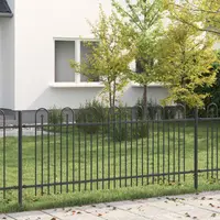 vidaXL Gard Arcuș cu Vârfuri DRONTEN 200 x 130 cm Negru