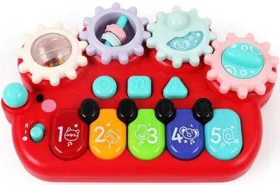 Pian muzical pentru bebeluși Raya Toys – Roșu