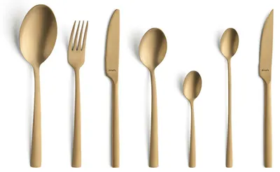 Set tacâmuri Amefa - Manille, 42 piese, finisaj PVD auriu