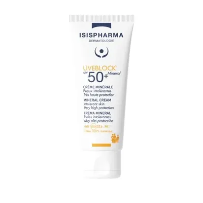 UVEBLOCK SPF 50+ Mineral Cream Protectie solara 100% minerala pentru piele sensibila 40 ml, IsisPharma