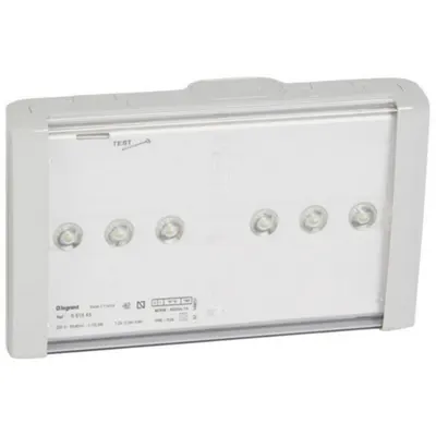 B66LED - Bloc standard - autonomie 1h cu difuzor transparent - Permanent/Nepermanent- 450 lm - 1h (LED)