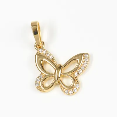 Pandantiv fluturas placat cu aur 14 k Pandantiv fluturas placat cu aur