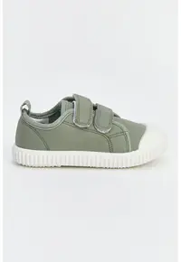 Tenisi din material textil cu velcro - Verde sparanghel