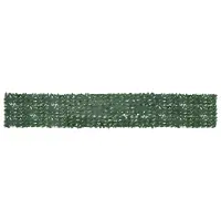 vidaXL Paravan de balcon, frunze verde închis, 500x75 cm