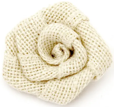 Decoration Em Art - Trandafir, 6.5 cm, alb