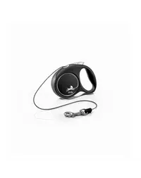 FLEXI Black Design lesa automata cu sir pentru caini, negru, marimea XS, 3 m