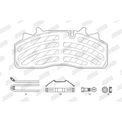Set placute frana, frana disc JURID 2915905390
