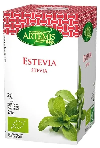 Ceai bio din plante cu stevia, 20 pliculețe filtrante, Artemis Bio