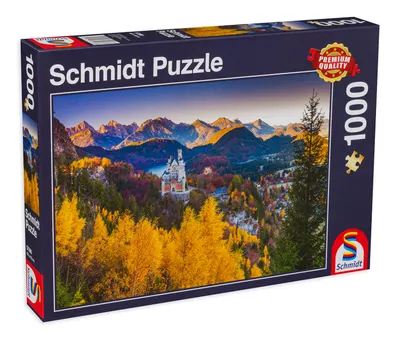 Puzzle Schmidt din 1000 de piese - Neuschwanstein în toamnă