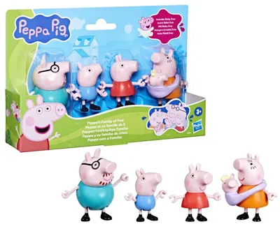 Set figurine Hasbro Peppa Pig - Familia Peppei, 5 buc