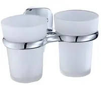 Suport dublu pentru periuță de dinți Inter Ceramic - Argo, 10,5 x 15 x 9,2 cm