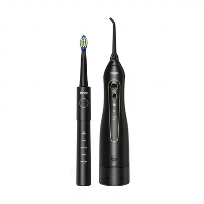 Periuta De Dinti Electrica si Irigator Bucal Bitvae E11 + F5020E, Neagra