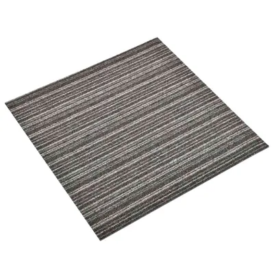 vidaXL Covor 20 buc. Anthracit în dungi 50 x 50 cm 100% polipropilenă
