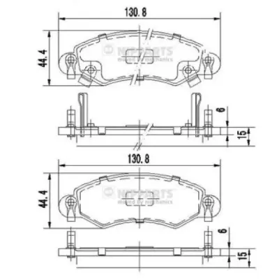 Set placute frana, frana disc NIPPARTS J3608025